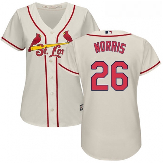 Womens Majestic St Louis Cardinals 26 Bud Norris Authentic Cream Alternate Cool Base MLB Jersey Womens Majestic St Louis Cardinals 26 Bud Norris Authentic Cream Alternate Cool Base MLB Jersey