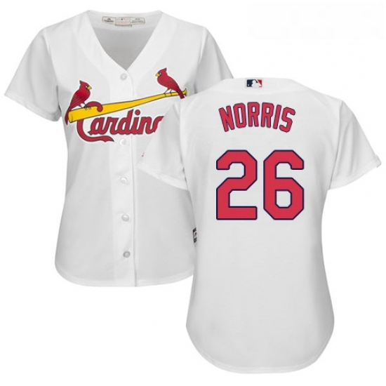 Womens Majestic St Louis Cardinals 26 Bud Norris Replica White Home Cool Base MLB Jersey Womens Majestic St Louis Cardinals 26 Bud Norris Replica White Home Cool Base MLB Jersey