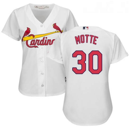 Womens Majestic St Louis Cardinals 30 Jason Motte Authentic White Home Cool Base MLB Jersey Womens Majestic St Louis Cardinals 30 Jason Motte Authentic White Home Cool Base MLB Jersey