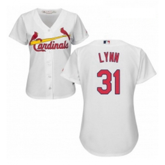 Womens Majestic St Louis Cardinals 31 Lance Lynn Replica White Home Cool Base MLB Jersey Womens Majestic St Louis Cardinals 31 Lance Lynn Replica White Home Cool Base MLB Jersey