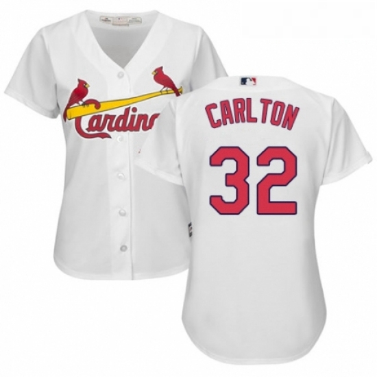 Womens Majestic St Louis Cardinals 32 Steve Carlton Replica White Home Cool Base MLB Jersey Womens Majestic St Louis Cardinals 32 Steve Carlton Replica White Home Cool Base MLB Jersey
