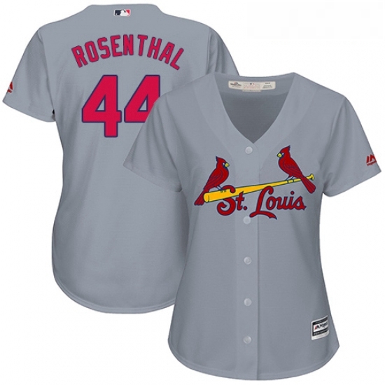 Womens Majestic St Louis Cardinals 44 Trevor Rosenthal Replica Grey Road Cool Base MLB Jersey Womens Majestic St Louis Cardinals 44 Trevor Rosenthal Replica Grey Road Cool Base MLB Jersey
