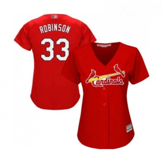 Womens St Louis Cardinals 33 Drew Robinson Replica Red Alternate Cool Base Baseball Jersey Womens St Louis Cardinals 33 Drew Robinson Replica Red Alternate Cool Base Baseball Jersey