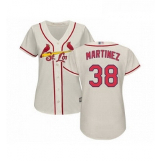 Womens St Louis Cardinals 38 Jose Martinez Replica Cream Alternate Cool Base Baseball Jersey Womens St Louis Cardinals 38 Jose Martinez Replica Cream Alternate Cool Base Baseball Jersey