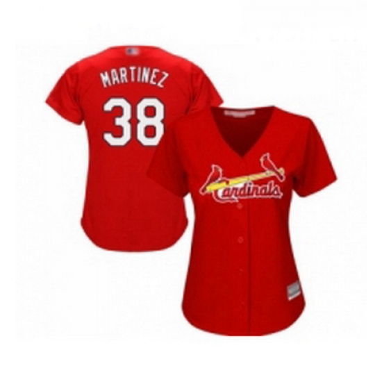 Womens St Louis Cardinals 38 Jose Martinez Replica Red Alternate Cool Base Baseball Jersey Womens St Louis Cardinals 38 Jose Martinez Replica Red Alternate Cool Base Baseball Jersey