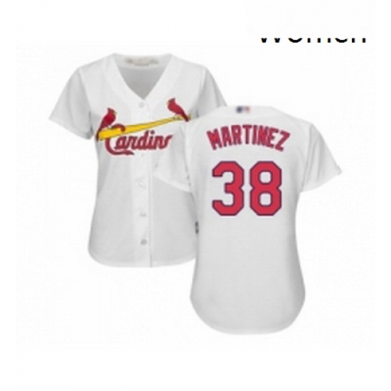 Womens St Louis Cardinals 38 Jose Martinez Replica White Home Cool Base Baseball Jersey Womens St Louis Cardinals 38 Jose Martinez Replica White Home Cool Base Baseball Jersey