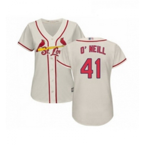 Womens St Louis Cardinals 41 Tyler O Neill Replica Cream Alternate Cool Base Baseball Jersey Womens St Louis Cardinals 41 Tyler O Neill Replica Cream Alternate Cool Base Baseball Jersey