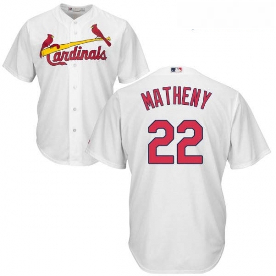 Youth Majestic St Louis Cardinals 22 Mike Matheny Authentic White Home Cool Base MLB Jersey Youth Majestic St Louis Cardinals 22 Mike Matheny Authentic White Home Cool Base MLB Jersey