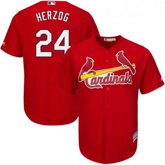Youth Majestic St Louis Cardinals 24 Whitey Herzog Authentic Red Alternate Cool Base MLB Jersey Youth Majestic St Louis Cardinals 24 Whitey Herzog Authentic Red Alternate Cool Base MLB Jersey