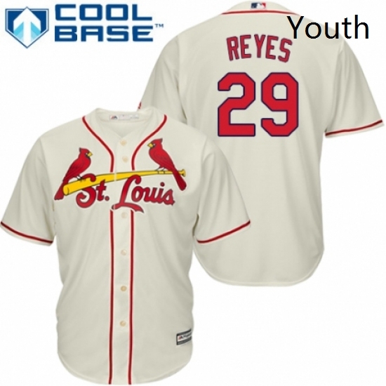 Youth Majestic St Louis Cardinals 29 lex Reyes Authentic Cream Alternate Cool Base MLB Jersey Youth Majestic St Louis Cardinals 29 lex Reyes Authentic Cream Alternate Cool Base MLB Jersey