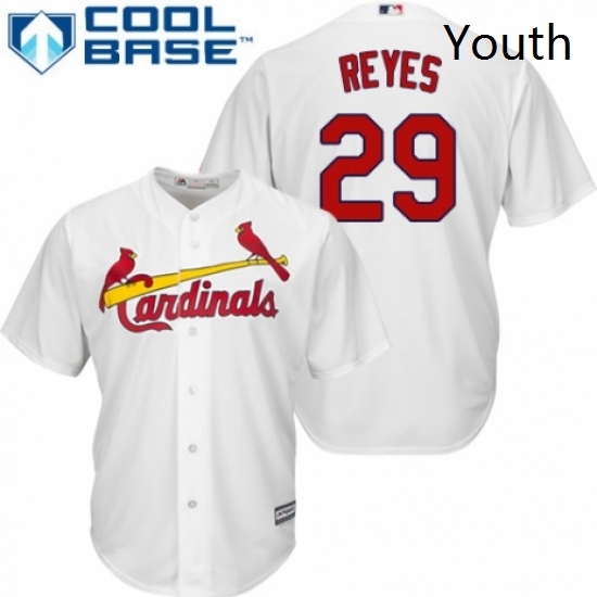 Youth Majestic St Louis Cardinals 29 lex Reyes Authentic White Home Cool Base MLB Jersey Youth Majestic St Louis Cardinals 29 lex Reyes Authentic White Home Cool Base MLB Jersey