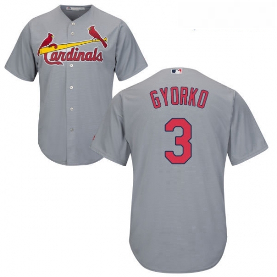 Youth Majestic St Louis Cardinals 3 Jedd Gyorko Replica Grey Road Cool Base MLB Jersey Youth Majestic St Louis Cardinals 3 Jedd Gyorko Replica Grey Road Cool Base MLB Jersey