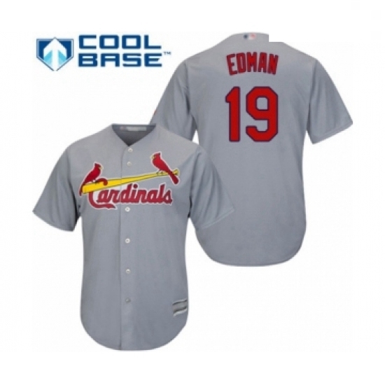 Youth St. Louis Cardinals #19 Tommy Edman Authentic Grey Road Cool Base Baseball Player Jersey Youth St. Louis Cardinals #19 Tommy Edman Authentic Grey Road Cool Base Baseball Player Jersey
