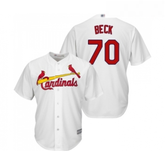 Youth St Louis Cardinals 70 Chris Beck Replica White Home Cool Base Baseball Jersey Youth St Louis Cardinals 70 Chris Beck Replica White Home Cool Base Baseball Jersey