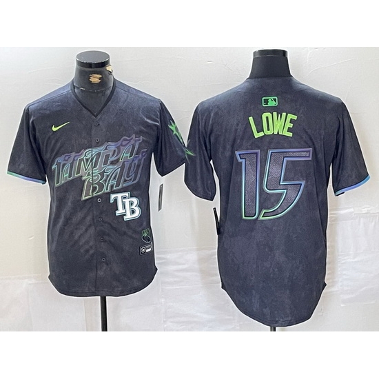 Men Tampa Bay Rays 15 Josh Lowe Charcoal 2024 City Connect Limited Stitched jerseys 2 Men Tampa Bay Rays 15 Josh Lowe Charcoal 2024 City Connect Limited Stitched jerseys 2