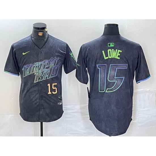 Men Tampa Bay Rays 15 Josh Lowe Charcoal 2024 City Connect Limited Stitched jerseys 3 Men Tampa Bay Rays 15 Josh Lowe Charcoal 2024 City Connect Limited Stitched jerseys 3