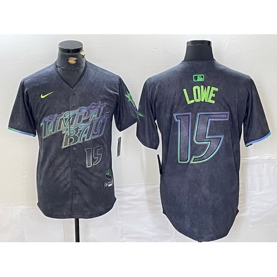 Men Tampa Bay Rays 15 Josh Lowe Charcoal 2024 City Connect Limited Stitched jerseys 5 Men Tampa Bay Rays 15 Josh Lowe Charcoal 2024 City Connect Limited Stitched jerseys 5