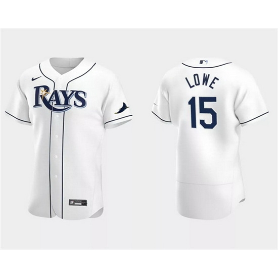 Men Tampa Bay Rays 15 Josh Lowe White Flex Base Stitched Jersey Men Tampa Bay Rays 15 Josh Lowe White Flex Base Stitched Jersey