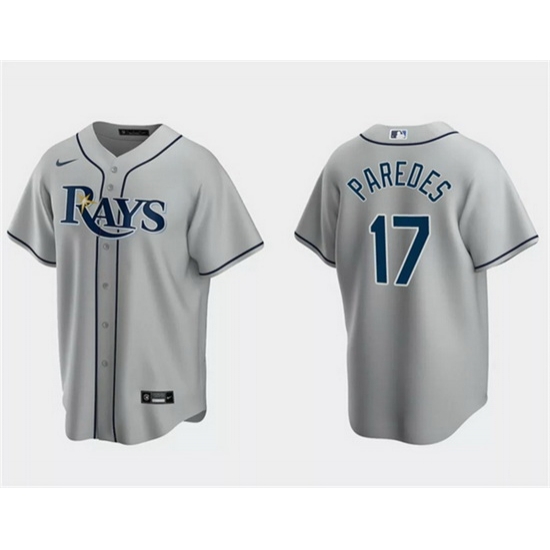 Men Tampa Bay Rays 17 Isaac Paredes Gray Cool Base Stitched Baseball Jersey Men Tampa Bay Rays 17 Isaac Paredes Gray Cool Base Stitched Baseball Jersey