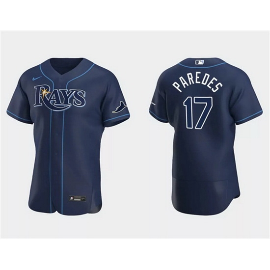 Men Tampa Bay Rays 17 Isaac Paredes White Flex Base Stitched Baseball JerseyS Men Tampa Bay Rays 17 Isaac Paredes White Flex Base Stitched Baseball JerseyS