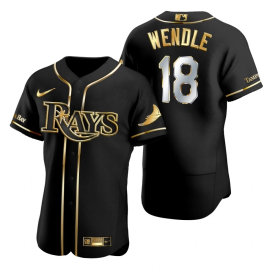 Men Tampa Bay Rays 18 Joey Wendle Black Gold 2020 Nike Flexbase Jersey Men Tampa Bay Rays 18 Joey Wendle Black Gold 2020 Nike Flexbase Jersey
