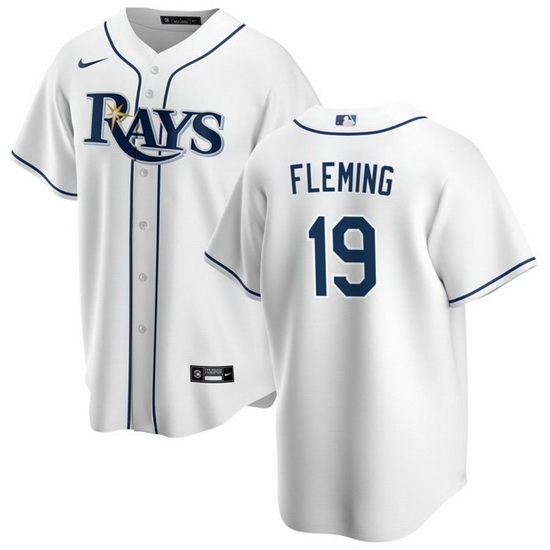 Men Tampa Bay Rays 19 Josh Fleming White Cool Base Stitched Baseball Jersey Men Tampa Bay Rays 19 Josh Fleming White Cool Base Stitched Baseball Jersey