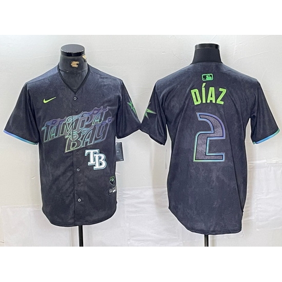 Men Tampa Bay Rays 2 Yandy D EDaz Charcoal 2024 City Connect Limited Stitched Baseball Jersey 2 Men Tampa Bay Rays 2 Yandy D EDaz Charcoal 2024 City Connect Limited Stitched Baseball Jersey 2