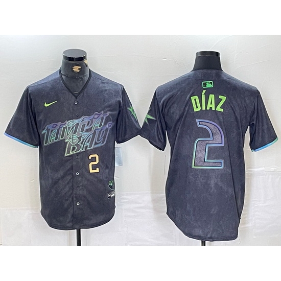 Men Tampa Bay Rays 2 Yandy D EDaz Charcoal 2024 City Connect Limited Stitched Baseball Jersey 4 Men Tampa Bay Rays 2 Yandy D EDaz Charcoal 2024 City Connect Limited Stitched Baseball Jersey 4