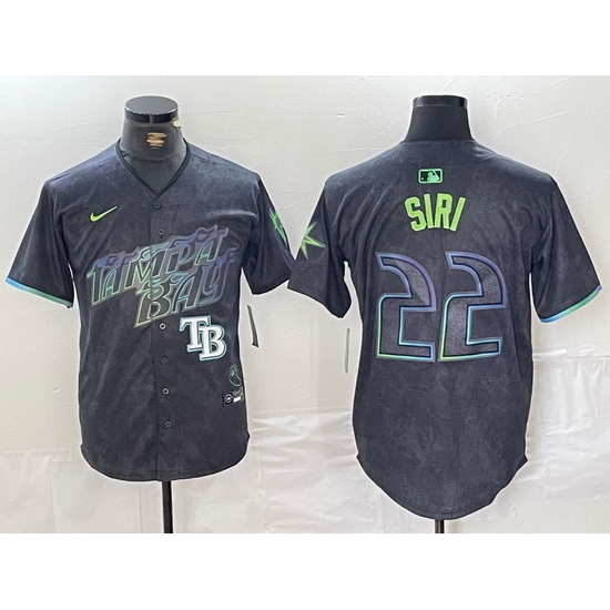 Men Tampa Bay Rays 22 Jose Siri Charcoal 2024 City Connect Limited Stitched Baseball Jersey 1 Men Tampa Bay Rays 22 Jose Siri Charcoal 2024 City Connect Limited Stitched Baseball Jersey 1