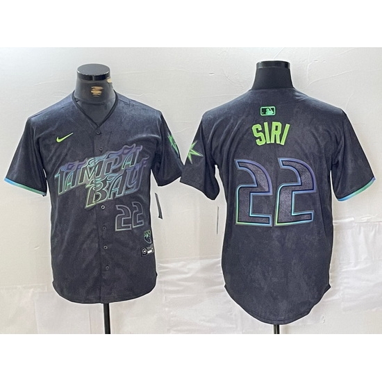 Men Tampa Bay Rays 22 Jose Siri Charcoal 2024 City Connect Limited Stitched Baseball Jersey 2 Men Tampa Bay Rays 22 Jose Siri Charcoal 2024 City Connect Limited Stitched Baseball Jersey 2