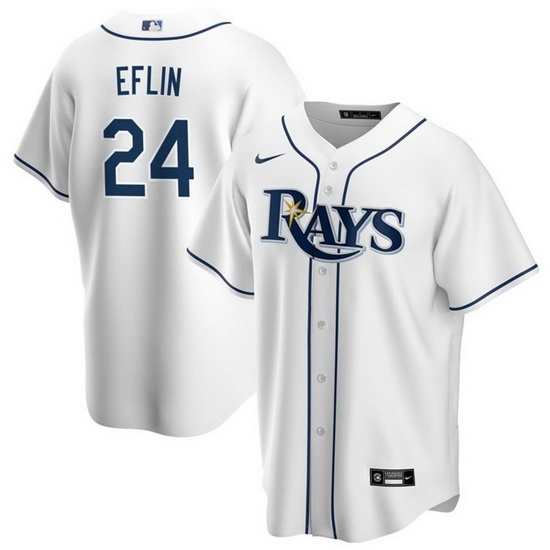 Men Tampa Bay Rays 24 Zach Eflin White Cool Base Stitched Baseball Jersey Men Tampa Bay Rays 24 Zach Eflin White Cool Base Stitched Baseball Jersey