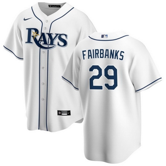 Men Tampa Bay Rays 29 Pete Fairbanks White Cool Base Stitched Baseball Jersey Men Tampa Bay Rays 29 Pete Fairbanks White Cool Base Stitched Baseball Jersey