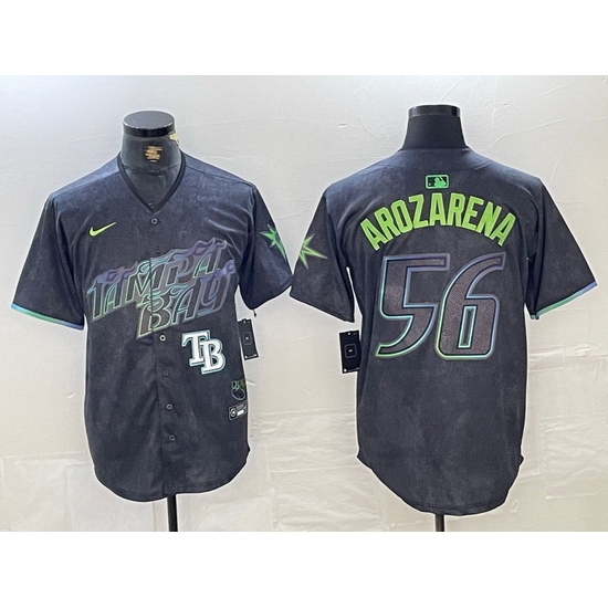 Men Tampa Bay Rays 56 Randy Arozarena Charcoal 2024 City Connect Limited Stitched Baseball Jersey 7 Men Tampa Bay Rays 56 Randy Arozarena Charcoal 2024 City Connect Limited Stitched Baseball Jersey 7