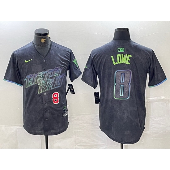 Men Tampa Bay Rays 8 Brandon Lowe Charcoal 2024 City Connect Limited Stitched jerseys 1 Men Tampa Bay Rays 8 Brandon Lowe Charcoal 2024 City Connect Limited Stitched jerseys 1