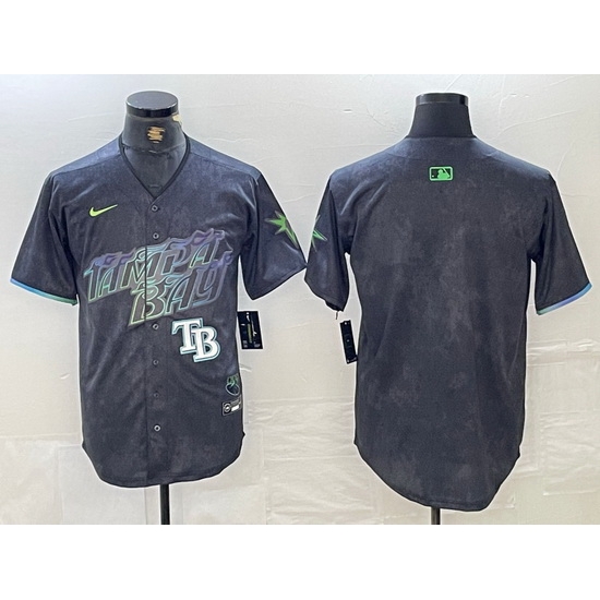 Men Tampa Bay Rays Team Big Logo Charcoal 2024 City Connect Limited Stitched Baseball JerseyS 2 Men Tampa Bay Rays Team Big Logo Charcoal 2024 City Connect Limited Stitched Baseball JerseyS 2
