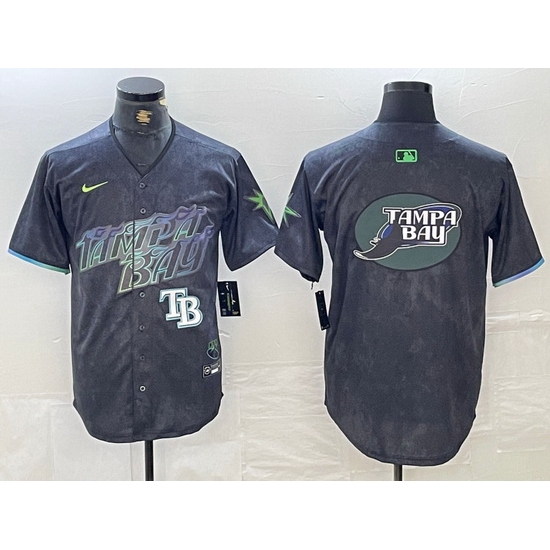 Men Tampa Bay Rays Team Big Logo Charcoal 2024 City Connect Limited Stitched Baseball JerseyS 3 Men Tampa Bay Rays Team Big Logo Charcoal 2024 City Connect Limited Stitched Baseball JerseyS 3