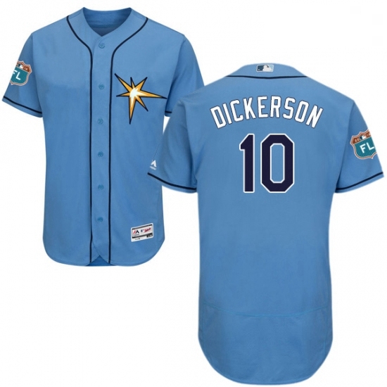 Mens Majestic Tampa Bay Rays 10 Corey Dickerson Light Blue Flexbase Authentic Collection MLB Jersey Mens Majestic Tampa Bay Rays 10 Corey Dickerson Light Blue Flexbase Authentic Collection MLB Jersey