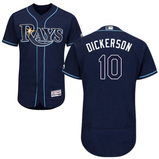 Mens Majestic Tampa Bay Rays 10 Corey Dickerson Navy Blue Alternate Flex Base Authentic Collection MLB Jersey Mens Majestic Tampa Bay Rays 10 Corey Dickerson Navy Blue Alternate Flex Base Authentic Collection MLB Jersey
