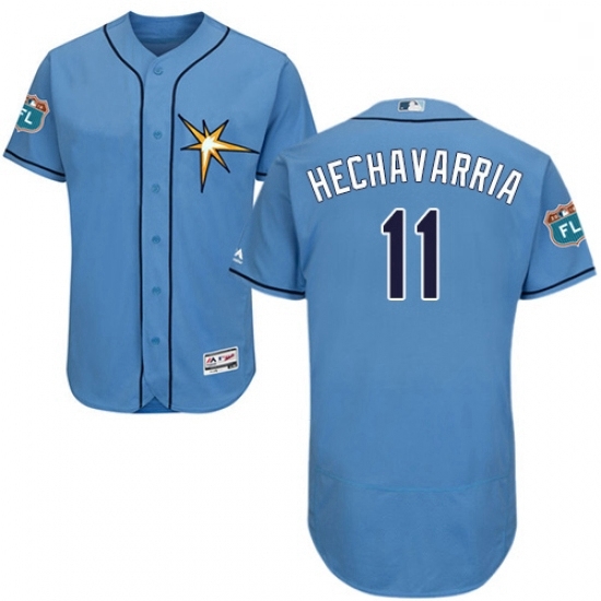 Mens Majestic Tampa Bay Rays 11 Adeiny Hechavarria Light Blue Flexbase Authentic Collection MLB Jersey Mens Majestic Tampa Bay Rays 11 Adeiny Hechavarria Light Blue Flexbase Authentic Collection MLB Jersey