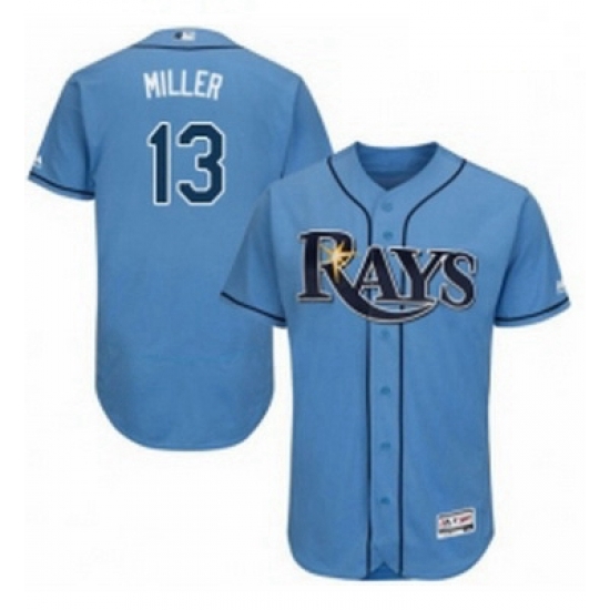 Mens Majestic Tampa Bay Rays 13 Brad Miller Columbia Alternate Flex Base Authentic Collection MLB Jersey Mens Majestic Tampa Bay Rays 13 Brad Miller Columbia Alternate Flex Base Authentic Collection MLB Jersey