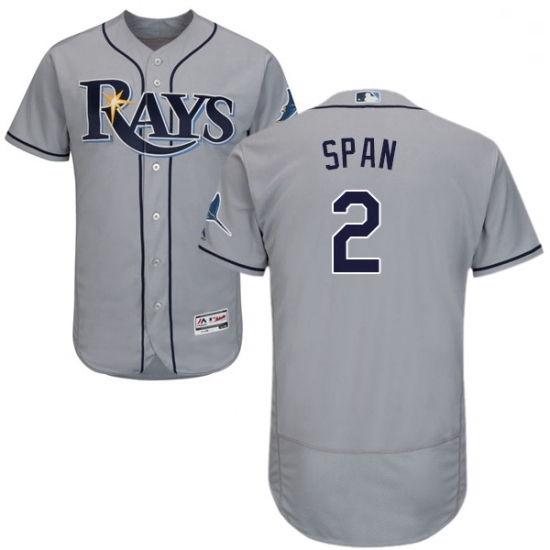 Mens Majestic Tampa Bay Rays 2 Denard Span Grey Road Flex Base Authentic Collection MLB Jersey Mens Majestic Tampa Bay Rays 2 Denard Span Grey Road Flex Base Authentic Collection MLB Jersey