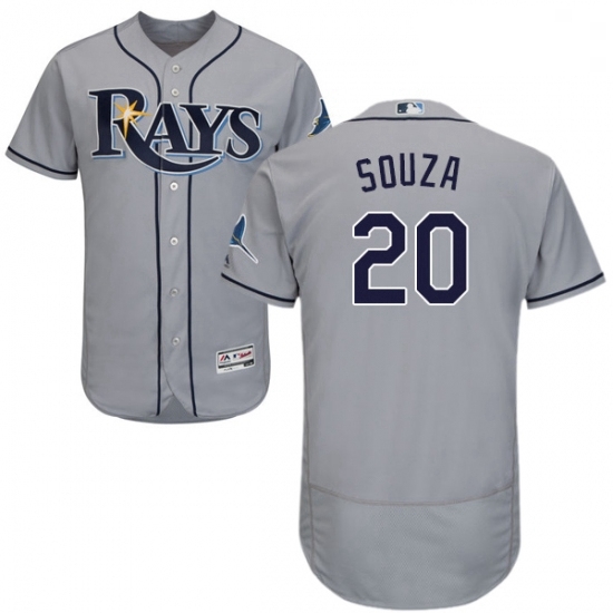 Mens Majestic Tampa Bay Rays 20 Steven Souza Grey Road Flex Base Authentic Collection MLB Jersey Mens Majestic Tampa Bay Rays 20 Steven Souza Grey Road Flex Base Authentic Collection MLB Jersey