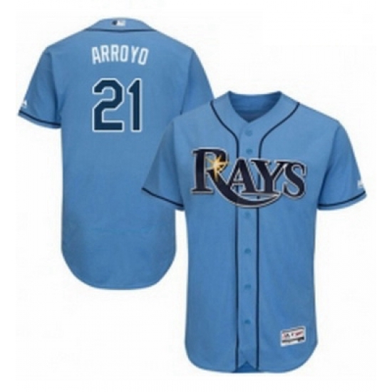 Mens Majestic Tampa Bay Rays 21 Christian Arroyo Columbia Alternate Flex Base Authentic Collection MLB Jersey Mens Majestic Tampa Bay Rays 21 Christian Arroyo Columbia Alternate Flex Base Authentic Collection MLB Jersey
