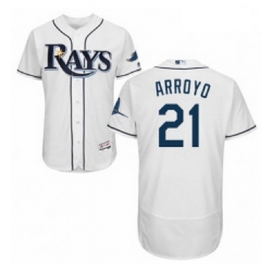 Mens Majestic Tampa Bay Rays 21 Christian Arroyo Home White Home Flex Base Authentic Collection MLB Jersey Mens Majestic Tampa Bay Rays 21 Christian Arroyo Home White Home Flex Base Authentic Collection MLB Jersey