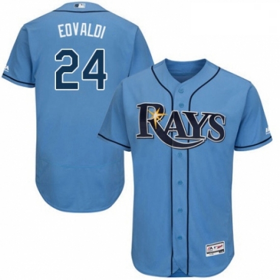 Mens Majestic Tampa Bay Rays 24 Nathan Eovaldi Columbia Alternate Flex Base Authentic Collection MLB Jersey Mens Majestic Tampa Bay Rays 24 Nathan Eovaldi Columbia Alternate Flex Base Authentic Collection MLB Jersey