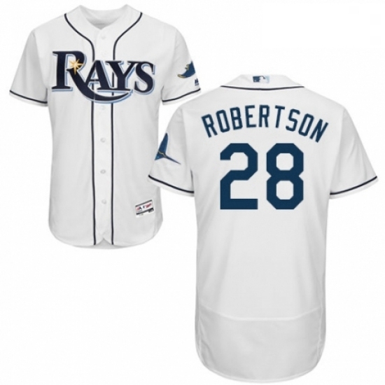 Mens Majestic Tampa Bay Rays 28 Daniel Robertson Home White Home Flex Base Authentic Collection MLB Jersey Mens Majestic Tampa Bay Rays 28 Daniel Robertson Home White Home Flex Base Authentic Collection MLB Jersey
