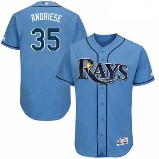 Mens Majestic Tampa Bay Rays 35 Matt Andriese Columbia Alternate Flex Base Authentic Collection MLB Jersey Mens Majestic Tampa Bay Rays 35 Matt Andriese Columbia Alternate Flex Base Authentic Collection MLB Jersey