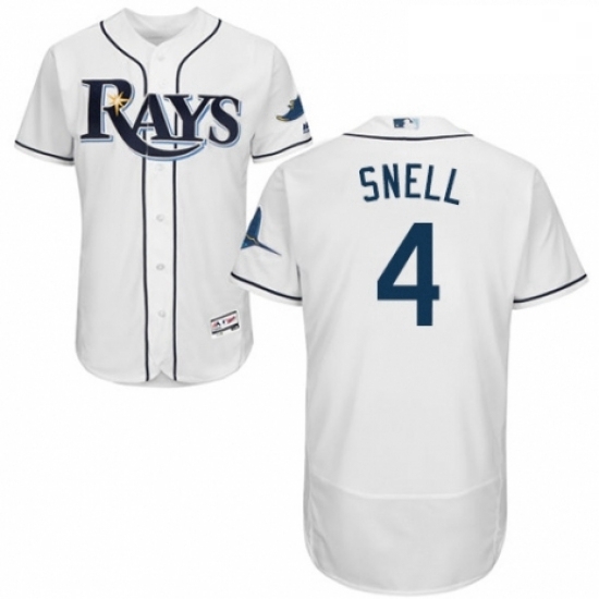 Mens Majestic Tampa Bay Rays 4 Blake Snell Home White Home Flex Base Authentic Collection MLB Jersey Mens Majestic Tampa Bay Rays 4 Blake Snell Home White Home Flex Base Authentic Collection MLB Jersey