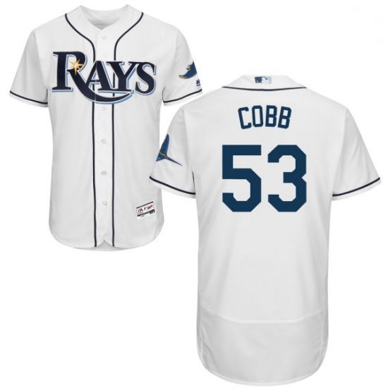 Mens Majestic Tampa Bay Rays 53 Alex Cobb Home White Flexbase Authentic Collection MLB Jersey Mens Majestic Tampa Bay Rays 53 Alex Cobb Home White Flexbase Authentic Collection MLB Jersey