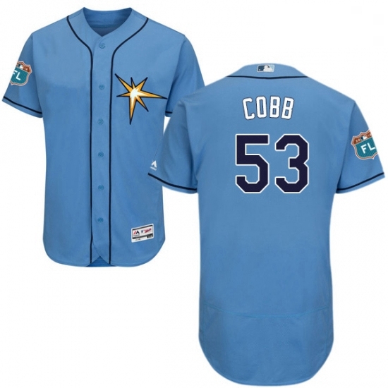 Mens Majestic Tampa Bay Rays 53 Alex Cobb Light Blue Flexbase Authentic Collection MLB Jersey Mens Majestic Tampa Bay Rays 53 Alex Cobb Light Blue Flexbase Authentic Collection MLB Jersey